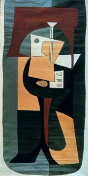Guitare sur un gueridon 1920 cubisme Pablo Picasso Peinture à l'huile